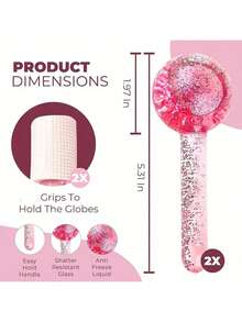 1/2pcs Ice Ball For Facial Care, Chilled Glass Ball Roller, Cryotherapy Wand, Facial, Neck & Eye Ice Ball, Women Care Gift, Beauty, Skincare, Spa, Self-Care, Skincare Tool, Facial Care, Beautician Supplies, Massage, Facial Massage Tool, Facial Roller