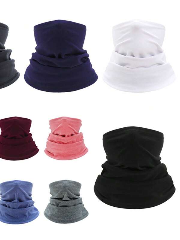Braga de cuello de forro polar unisex, pasamontañas versátil para máscara facial para ciclismo al aire libre, invierno