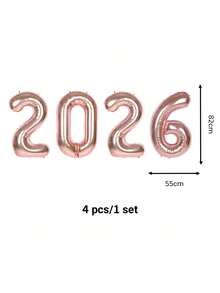 kumozawa 4 个 32 英寸“2026”数字气球，2026 新年气球装饰套装，新年派对装饰气球，用于除夕夜，新年派对装饰，适合 2026 新年派对和家庭聚会 - 彩色 - 查看 10