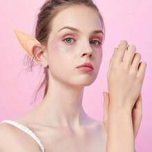 Halloween Elf Ears Cosplay Props - Pointed Elf Ears, Suitable For Role Play, Party Dress-Up And Halloween Decoration - Durable Rubber Material, Lightweight And Easy To Wear, No Feather Design, Beige And Multicolor Options, Fantasy Style, Soft And Lightweight, Essential Party Accessory