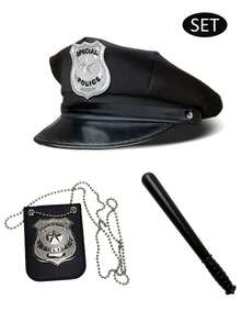 Men's Hat Set, Cap Set, Costume Cosplay Combination, Cosplay Cap, Badge, Combination, Cosplay Props, Cosplay For Daily Gathering, Party, Festival Activities, Costume Combination, Happy Rhythm