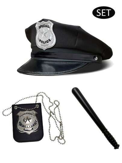 Men's Hat Set, Cap Set, Costume Cosplay Combination, Cosplay Cap, Badge, Combination, Cosplay Props, Cosplay For Daily Gathering, Party, Festival Activities, Costume Combination, Happy Rhythm