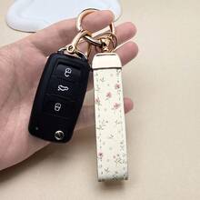 1 pieza Llavero de aleación de zinc, llavero pintado con UV creativo, de cuero PU, diseño elegante, recubrimiento antioxidante, muy adecuado para llaves de coche y de casa. Artículo exquisito para llevar contigo, para regalar a amigos y familiares. ¡Adecuado tanto para hombres como para mujeres!