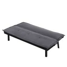 64.6" Futon Convertible Sofa Bed, Twin-Size Sleeper Sofa, With 5 Positions Adjusted Backrest, Velvet Upholstery, For Home, Office, Or Guest Room, Dark Gray - 深灰色 - 查看 9