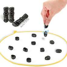 Juego de ajedrez magnético, Juego de ajedrez magnético con piedras, Juego de ajedrez magnético con rocas, Juego magnético con cuerda, Juego de ajedrez magnético, Juegos de estrategia de rompecabezas