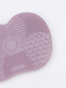 1-2pcs Small Apple Shaped Silicone Scrub Pad, Convenient Cleaning Tool With Suction Cup, Makeup Brush Cleaner Mat - Multicolor - View 6