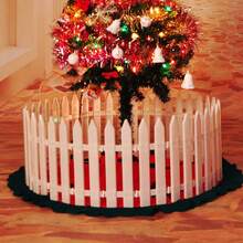 30PCS Christmas Tree Fence White Plastic Fence Christmas Tree Decorative - White - View 3
