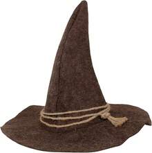Sombrero de paja de estilo bruja HOMELEX para disfraces de Halloween - Marrón - Ver 9