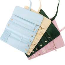 Bolsa Vintage para Joias - Organizador de Viagem Portátil e Elegante para Anéis, Brincos, Pulseiras e Colares - Bolsa Perfeita para Amantes da Moda, Ideal para Presentear em Datas Comemorativas, para Viagem e para Uso Diário - Mantenha suas Joias Preciosas Organizadas e Livres com este Design Elegante e Funcional, Perfeito para Qualquer Ocasião ou Aventura - Multicolorido - Ver 7