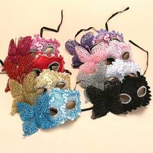 万圣节面具舞会金银色化妆舞会面具男女成人半脸爵士平头王子面具