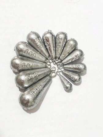 Fishing Accessories, Sea Fishing & River Fishing, Water Drop Shaped Lead Sinkers, 10g To 120g Heavy Weight, Fishing Weights