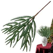 1/2/3 pièces Tiges de plantes artificielles vertes, décoration pour salon, chambre à coucher, mariage, fête, remplissage de bureau. Décoration pour la maison, le bureau, la cuisine, le mariage, la table, les centres de table, le bureau, le jardin, l'extérieur, la maison, le patio, le printemps, l'été, l'automne et l'hiver. Décorations de Noël pour la décoration de la maison et de la pièce