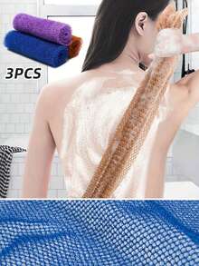 African Mesh Bath Sponge, African Mesh Long Bath Mesh Sponge Exfoliating Shower Body Scrubber Back Scrubber Skin Smooth Towel Nylon Korean Exfoliating Body Wash/Towel Japanese Body Wash/Towel Shower Gel Cleansing Sponge Back And Body Use, Loofah Body Scrub, Bathroom Accessories, Back Scrub Towel, Elastic Nylon Back Exfoliating Tool, Deep Cleansing Body Massage Bath Brush For Men And Women