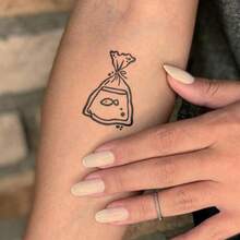 Tattoo Tech 2 Sheets Small Semi Permanent Tattoo Lasts 715 Days Temporary Tattoos Waterproof And NonReflective For Summer Beach For Arms Shoulders Unique Design - 榆樹與魚 - 查看 3