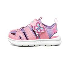 Skechers Sandalias casuales con  y diseño de dibujos animados para niñas - Rosa/Multicolor - Ver 7
