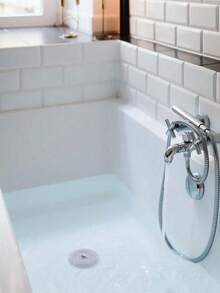 1pc 5-Inch Silicone Kitchen Bathroom Bathtub Drain Stopper, Flat Suction Cup Shower Tub Drain Cover, Bathroom Laundry Accessory (White/Gray) - Silicone Sink Plug - View 6