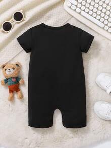 New Arrivals Baby Girl Summer Short-Sleeved Romper With Letter Print For Infants And Toddlers