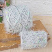 1 件羊毛、羊毛纱、钩针编织、纱线、手工染色羊毛马海毛纱，配有可爱的波尔卡圆点编织针，貂皮纱带有白色斑点针织围巾和外套。 - 彩色 - 查看 24