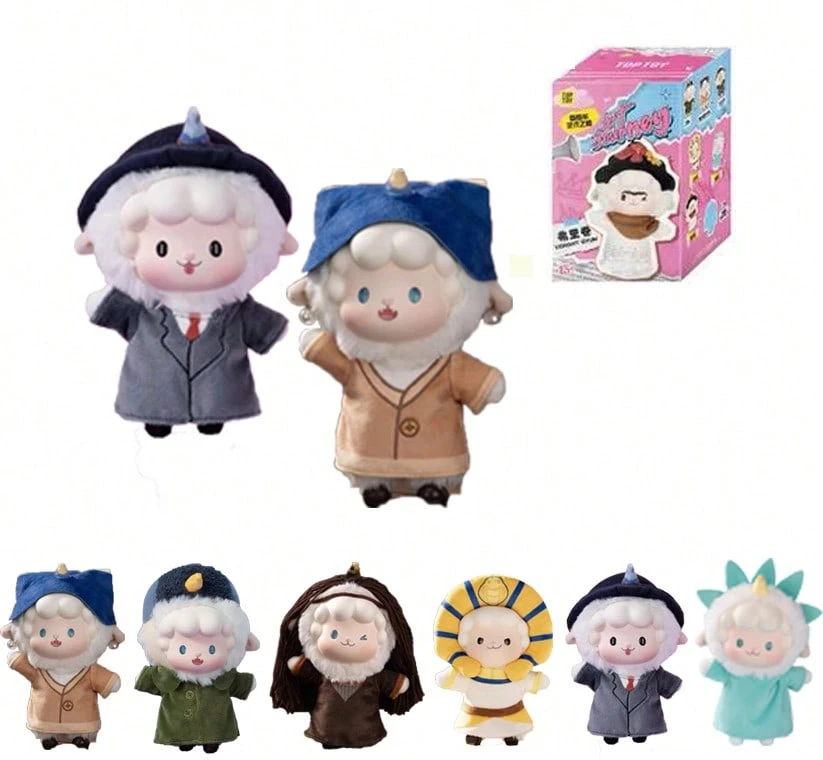 TOPTOY/MINISO Curly Sheep Series Art Journey Plush Blind Box, Curly Sheep - Multicolor - View 1