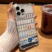 Funda de teléfono transparente, simple, de color sólido, a la moda y genial con protección en las cuatro esquinas, resistente a golpes y caídas, adecuada para  17/17 Pro/17 Pro Max/17 Air/ 16/16 Pro/16 Pro Max/16 Plus/ 15/15 Pro Max/15 Pro/15 Plus/ 14/14 Pro/14 Plus/14 Pro Max/ 13/13 Pro/13 Pro Max/12/12 Pro/12 Pro Max/11/11 Pro/11 Pro Max/XR/X/XS/XS Max Diseño de Máquina Expendedora de Bebidas - Cubierta Trasera Suave Transparente de Alta Calidad - Transparente 1159 - Ver 2