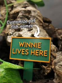 1/2Pcs Custom Pet Tank Name Sign - Personalize With Name & Text, Perfect For Reptiles, Arachnids, Amphibians & Fish, Stylish & Unique, Ideal For Pet Lovers