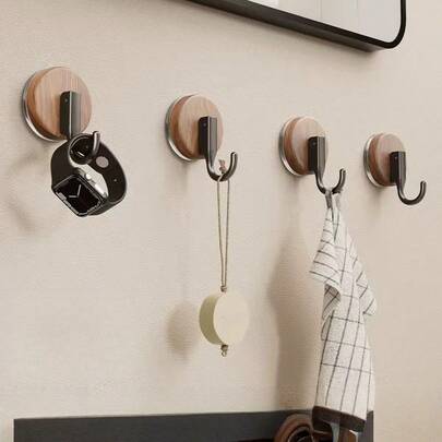 Vintage Style Suction Cup Wall Hook, Seamless Adhesive Coat Hanger, Cabinet Drawer Handle, Bathroom Wall Single Hook