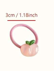 5pcs/10pcs Botanical Mini Hair Ties - Strawberry Vine & Grape Cluster Scrunchies With Carrot/Lemon/Peach Accents, Snag-Free Elastic Bands For Flyaways (Office/Daywear/Gym | Adult Hair Essentials)