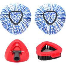 Cabezales de repuesto para el sistema de trapeador giratorio y limpieza por enjuague OCedar, con 2 recambios de trapeador de microfibra, 1 cepillo de fregar y 1 base de trapeador, combo 2687 - Verde - Ver 1