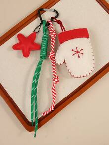 Christmas Ornament Cute Cartoon Felt Christmas Stocking Christmas Gloves Bag Pendant Creative Gift Keychain Suitable For Christmas Holiday Gifts And Daily Wear Christmas Decorations Christmas Gifts Car Accessories For Woman Christmas Decoration - Multicolor - View 7