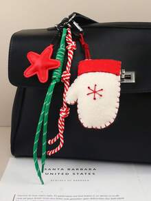 Christmas Ornament Cute Cartoon Felt Christmas Stocking Christmas Gloves Bag Pendant Creative Gift Keychain Suitable For Christmas Holiday Gifts And Daily Wear Christmas Decorations Christmas Gifts Car Accessories For Woman Christmas Decoration - Multicolor - View 4