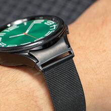 Pulseira Milanesa Sem Lacunas Compatível com Huawei Watch Fit 3/4/4Pro, Pulseira de Aço Inoxidável Ajustável, Pulseira de Metal para Galaxy Watch 6 4Classic 47 43 42 46mm 7 6 5/Pro 4 40 44 45mm, Pulseira de Metal para Homens