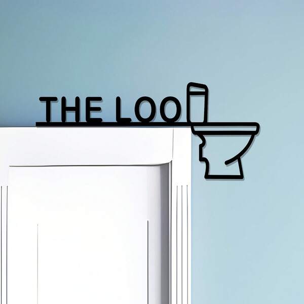 Unique 'THE LOO' Metal Toilet Sign - Perfect For Bathroom Decor, Door Frame Art & Novelty Gifts | Ideal For Home, Office, Cafe Craft Ornament