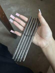 Bộ 5 cọ vẽ móng, bút vẽ hoa văn, sọc, kích thước 6/9/12/15/18mm, cán kim loại, có nắp đậy. - Nhiều màu - Xem 2