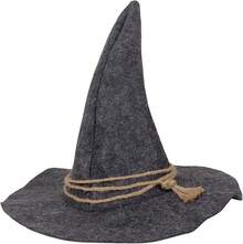 Sombrero de paja de estilo bruja HOMELEX para disfraces de Halloween - Marrón - Ver 8