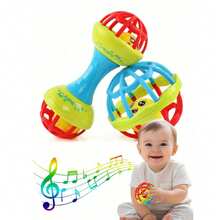 1/3 Children's Clock Hammer Toy, Smiling Face Design, Combination, Single Head & Double Head Clock Hammer, Training Ball, Children's Toy, Sleep Soothing Game, Interactive Toy - Multicolor - View 2