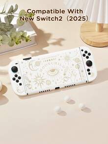 Ayotu 1 buah Casing Pelindung Konsol Switch2/Switch NS/Switch OLED Motif Langit, Casing TPU Lembut Generasi Baru, Pelindung Gamepad Universal, Pelindung Kontroler Switch, Aksesori Gaming Switch, Anti Jatuh, Anti Selip, Anti Gores, Modis, Cocok untuk Hadiah Romantis Musim Gugur, Kembali ke Sekolah, Hari Valentine, Natal, Halloween - MultiWarna - View 5