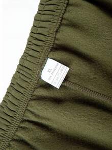 Men's Paris Letter Printed Hoodie And Drawstring Sweatpants Set - 軍綠色 - 查看 5