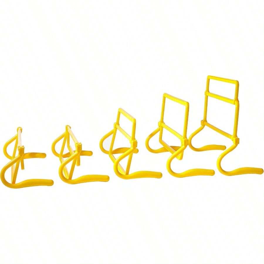 Set Of 5 Adjustable Speed Training Hurdles For Athletic Performance Enhancement In Track And Field Fitn And Sports Conditioning With Customizable Height And Distance Settings For Impd Agility Coordination And Speed Development