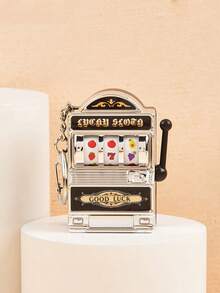 1 buc mini amuzant drăguț norocos fructe breloc pandantiv mașină de filat joc slot machine mic norocos tragere pandantiv cuplu breloc bibelouri mașina breloc cheie lanyard geantă farmecul breloc accesorii breloc pentru rucsac cadou de ziua de naștere cadou pentru prieten.