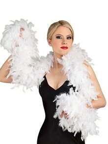 1 pieza Boa de plumas artificiales Chandelle de 2 yardas de largo, bufanda esponjosa natural, accesorio vibrante para fiesta de té, carnaval, fiesta de cumpleaños, boda, decoración, cabina de fotos, disfraz, baile, manualidades DIY