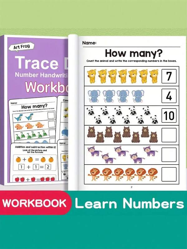 كتاب ملء الفراغات لتنوير الرياضيات بالربط بين الأرقام، اكتشاف الأنماط، تمارين عددية ممتعة للتعليم المبكر للأطفال