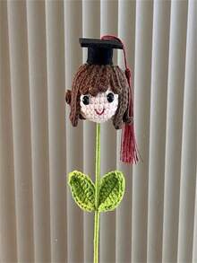 1PC Crochet Artificial Flower Doctoral Cap - Perfect For Graduation Party - Multicolor - View 8