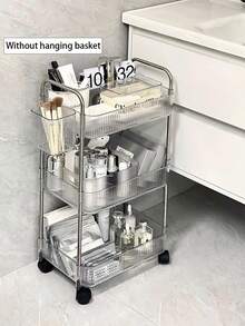 1/2/3/4-poziomowy akrylowy wózek na kółkach, przezroczysty organizer do łazienki, przezroczysta organizacja pralni, mobilny regał wielofunkcyjny, wózek narzędziowy do biura, salonu, prezentów świątecznych i noworocznych (z wyłączeniem przedmiotów na półce)