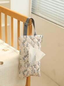 1pc Minimalist Car/Home Tissue Paper Storage Bag, Baby Stroller Cute Wet Wipes Hanging Pouch, Portable Tissue Holder - Multicolor - View 16