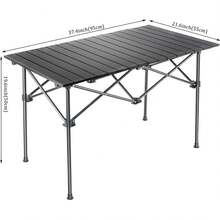 Mesa Plegable Camping, 95 * 55cm Plegable Playa De Portátil, Mesa De Camping Plegable Pequeña Adecuado para Exteriores, Playa, Picnic, Barbacoa, Pesca - 95 * 55 cm - Ver 7