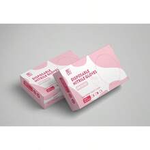 100PCS/Box Pink Disposable Rubber Gloves, Loose Powder Free Latex Gloves, Used For Kitchen Cleaning, Dishwashing, Bathroom And Household Items, Universal Durable Gloves, Used For Food Processing, Cleaning Supplies - 粉紅色-100只L/盒 - 查看 8