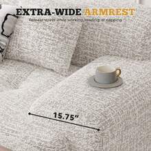 122-Inch Modular Sectional Sofa, Deep Seat Chenille L-Shaped Sofa, Comfortable Cloud Sofa With Removable Footstool For Apartments, Living Rooms - Màu be - Xem 9