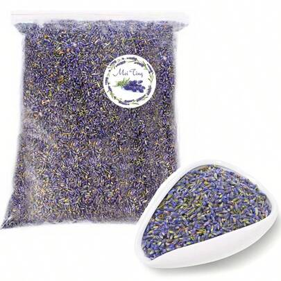 300g装薰衣草干花颗粒，香氛纯天然永生花摆件-适用于室内家居、卧室摆件、DIY干花袋、衣柜、清洁香薰袋、枕头、香囊原料、蜡烛、干花香薰、香皂、手工工艺品搭配