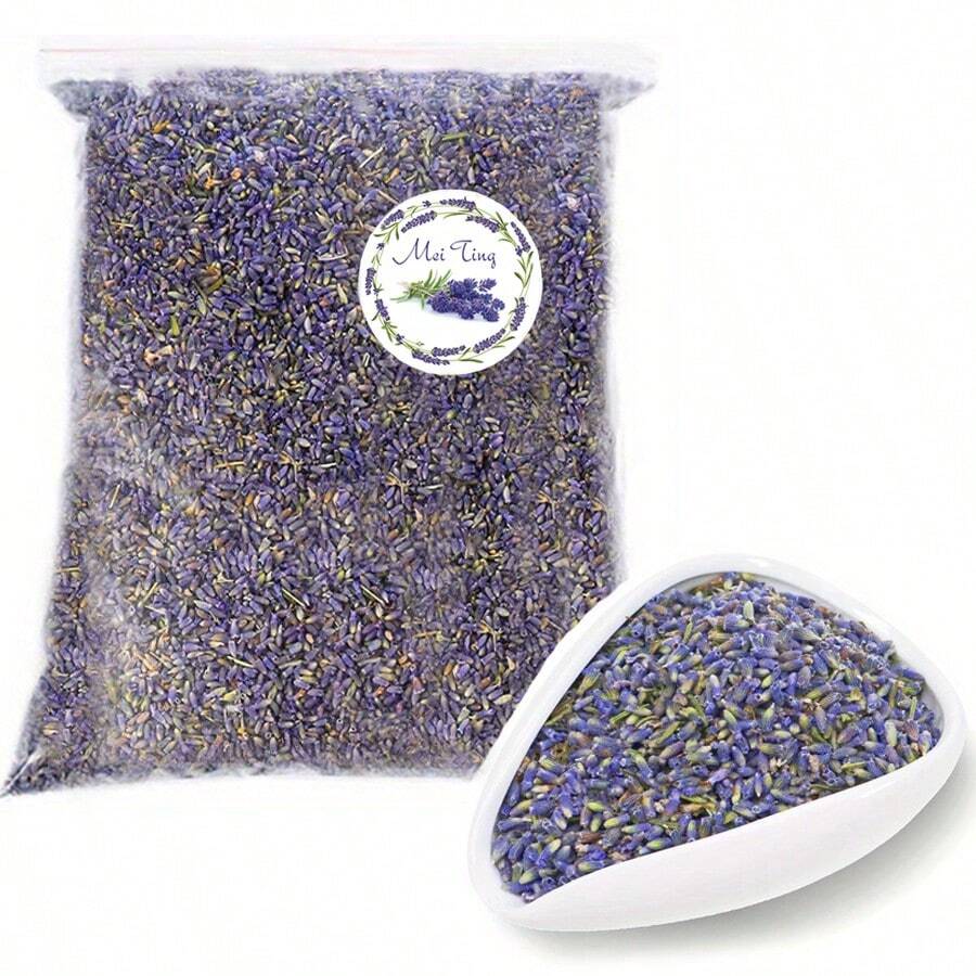 300g装薰衣草干花颗粒，香氛纯天然永生花摆件-适用于室内家居、卧室摆件、DIY干花袋、衣柜、清洁香薰袋、枕头、香囊原料、蜡烛、干花香薰、香皂、手工工艺品搭配
