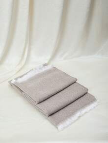 Clariva 1件女士时尚个性化搭扣披肩，旅行女士斗篷圣诞礼物的完美之选 - 卡其色 - 查看 3